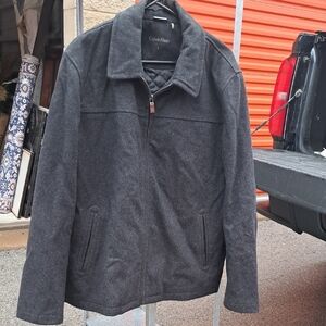 Calvin Klein Men's Charcoal Pea Coat